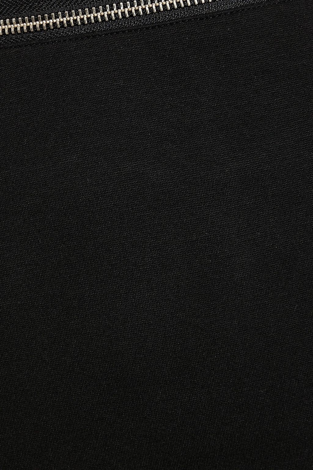 HELMUT LANG تنورة من الجيرسي مزينة بسحّابات وفتحات