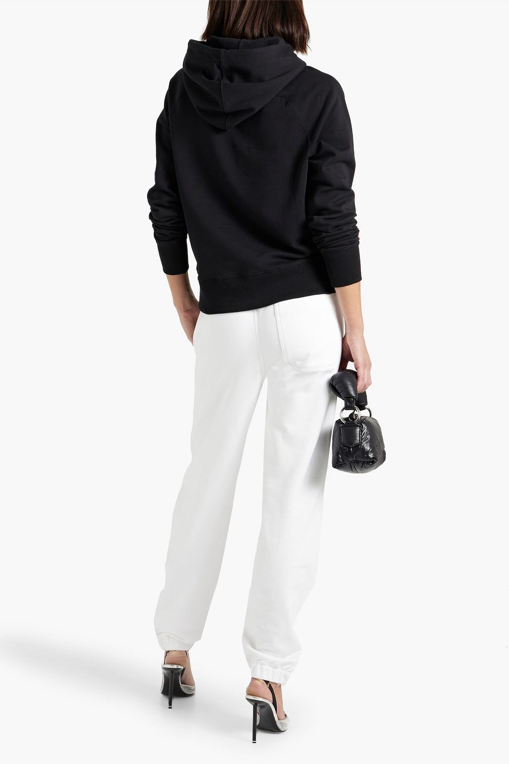 HELMUT LANG Printed French cotton-terry track pants