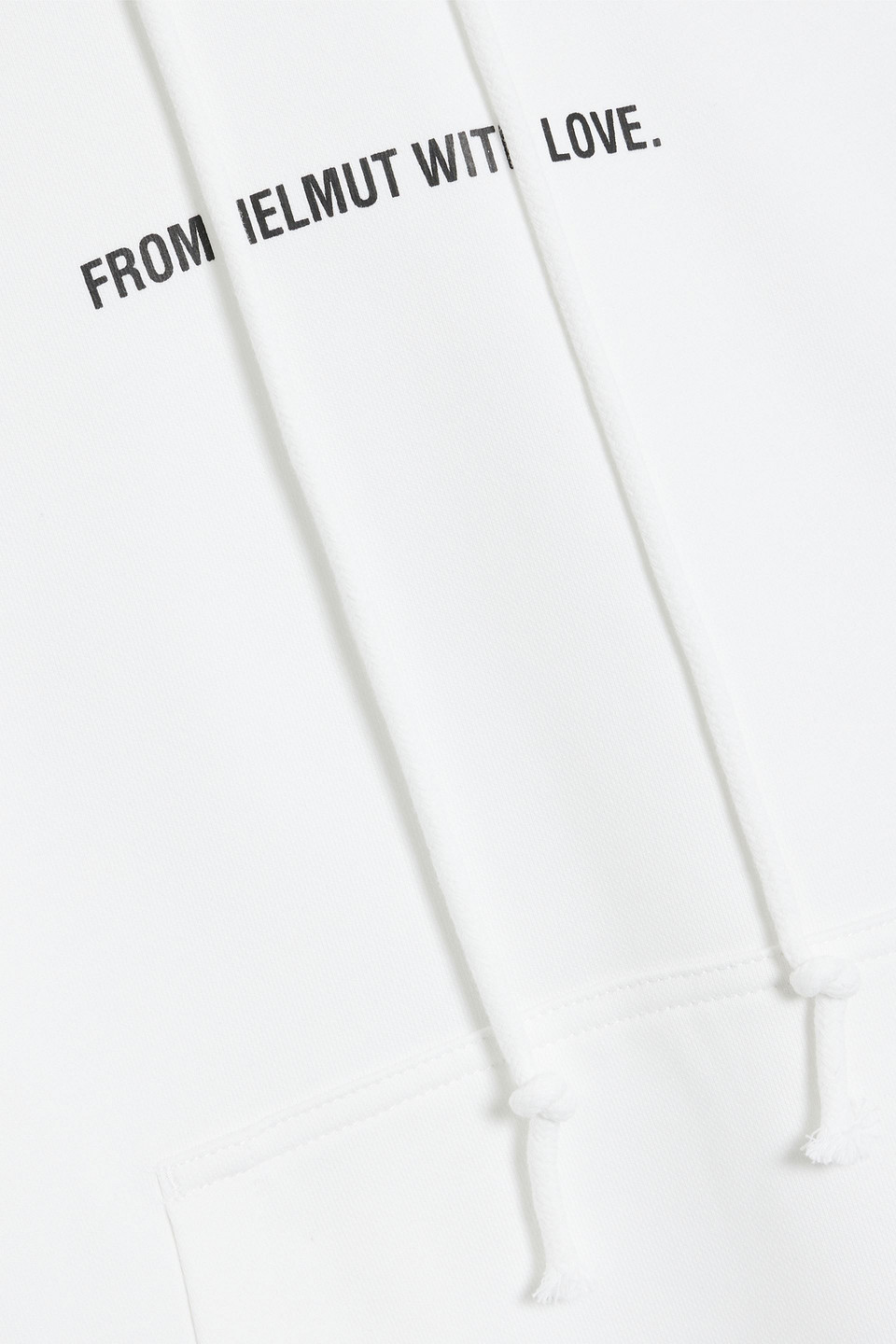 Helmut Lang Printed French Cotton-terry Hoodie In White