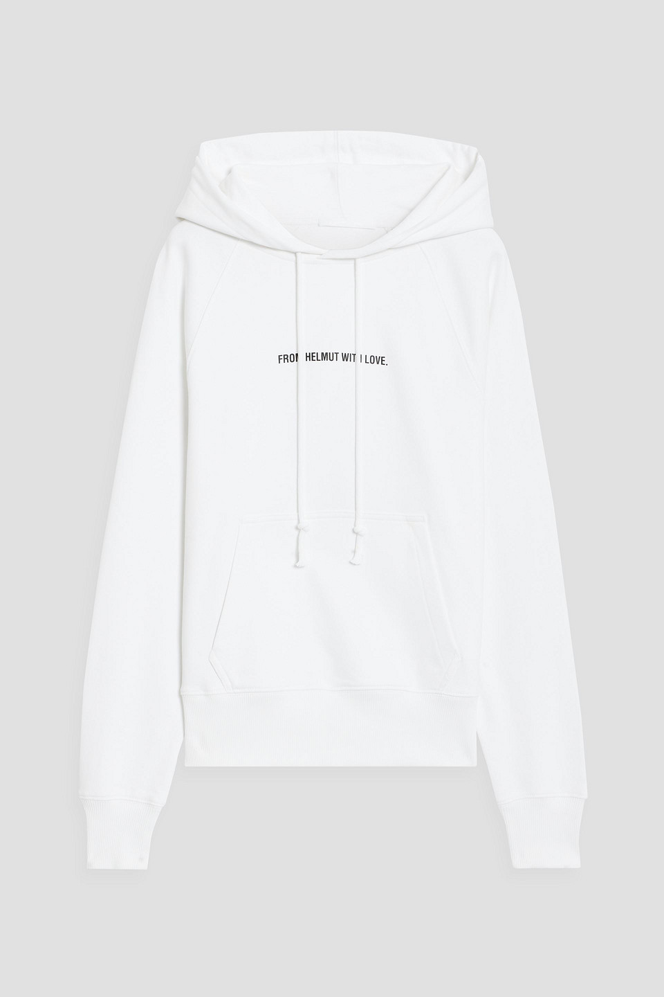 Printed French cotton-terry hoodie