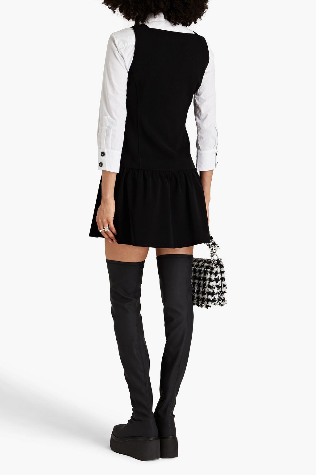 BOUTIQUE MOSCHINO Gathered crepe mini dress
