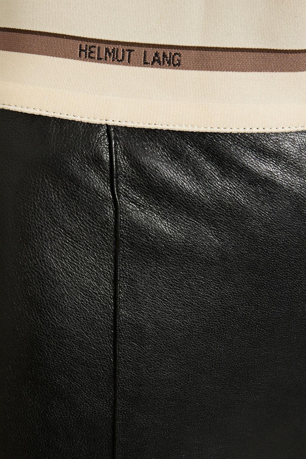 HELMUT LANG Leather bootcut pants