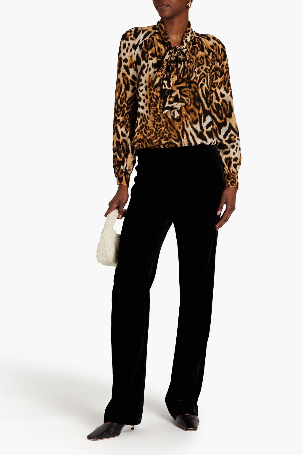 BOUTIQUE MOSCHINO Velvet straight-leg pants