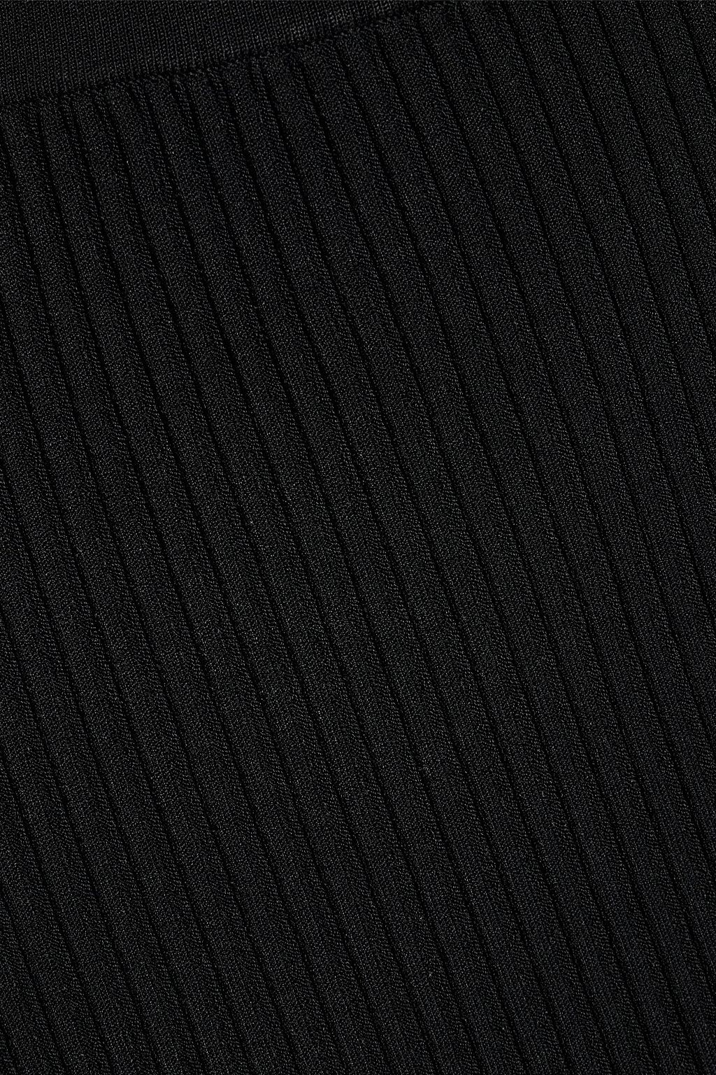 HELMUT LANG Cutout ribbed-knit skirt