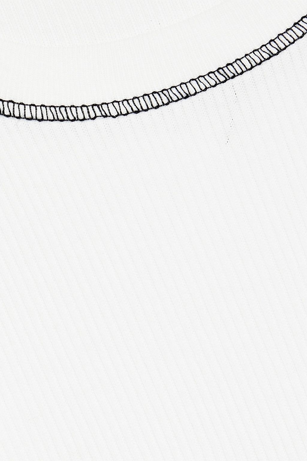 HELMUT LANG Topstitched ribbed cotton-jersey T-shirt