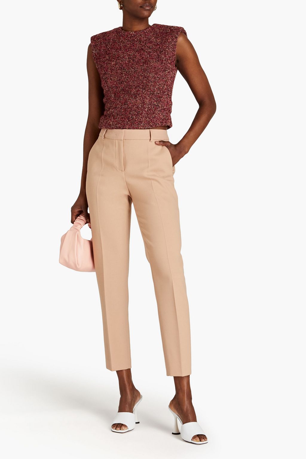 BOUTIQUE MOSCHINO Crepe tapered pants