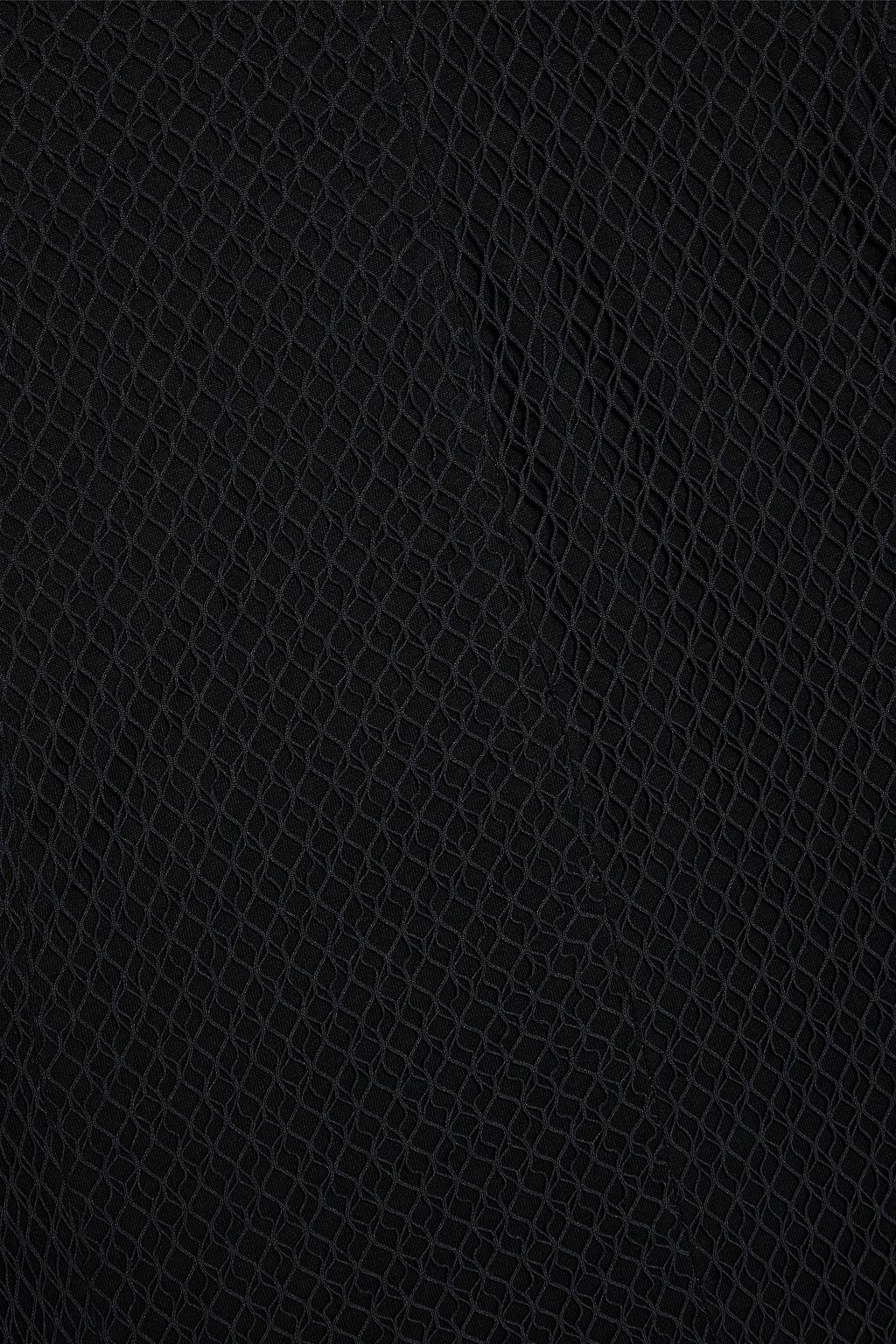 HELMUT LANG Twisted fishnet halterneck midi dress