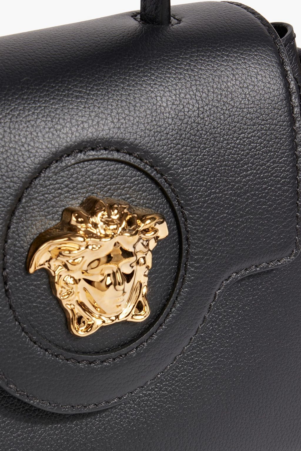 VERSACE حقيبة كتف «لا ميدوسا» من الجلد الحُبيبي