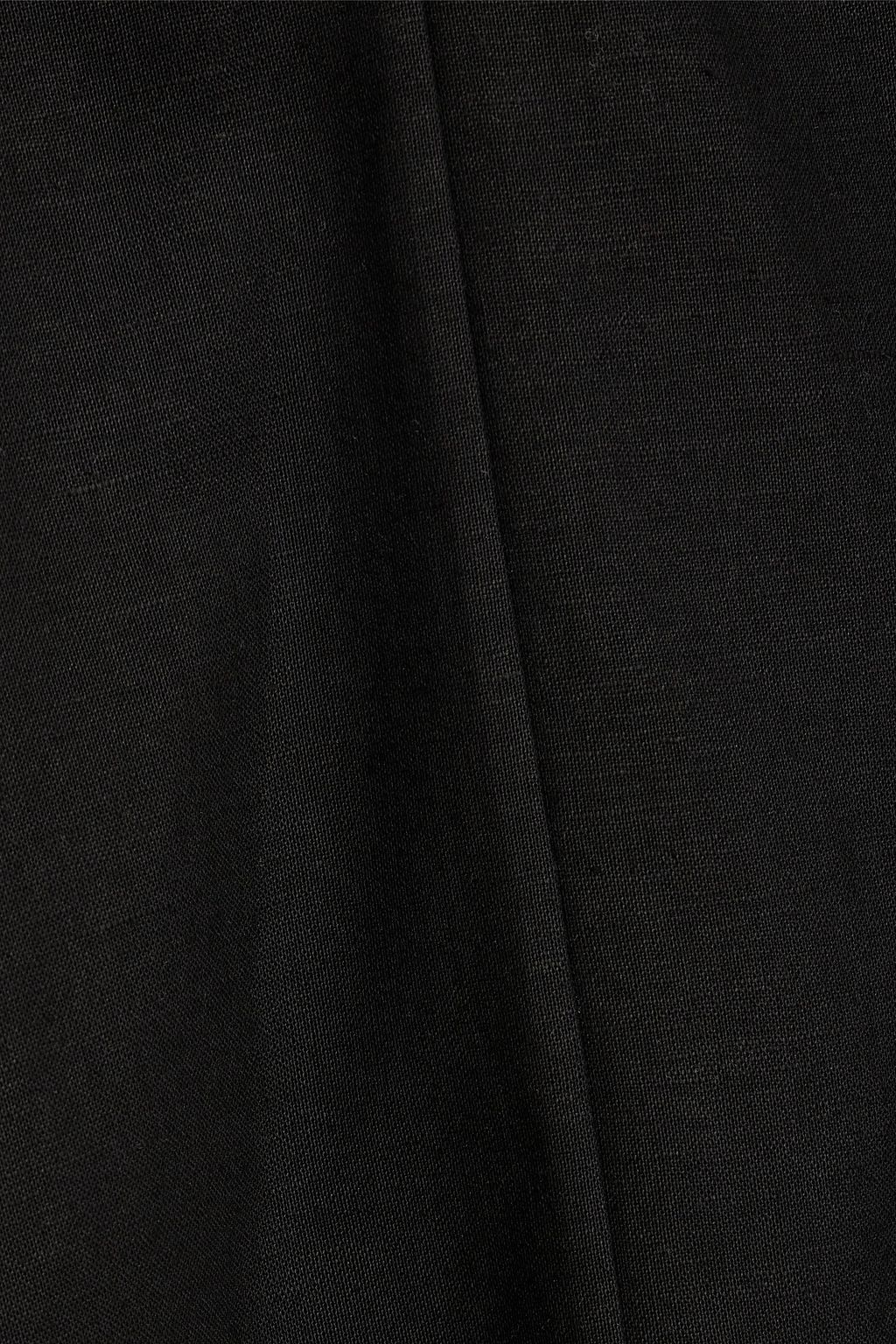 IRIS & INK Darcy fluted linen and cotton-blend dress