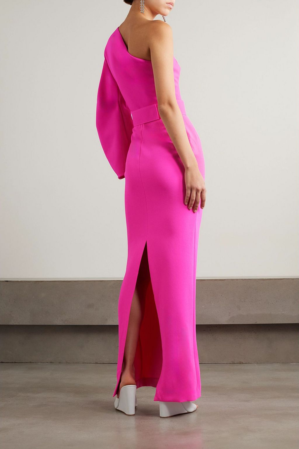 solace london one shoulder belted maxi dress SOLACE LONDON