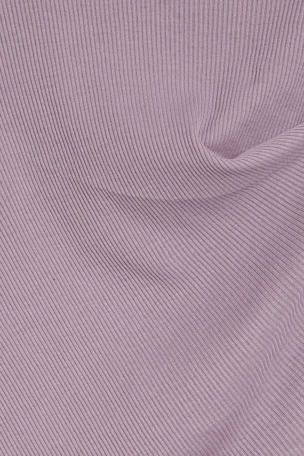 HELMUT LANG Asymmetric ribbed cotton-jersey top