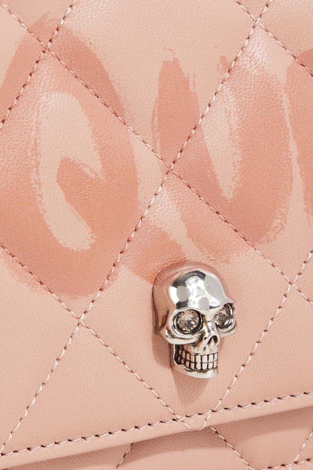 ALEXANDER MCQUEEN Skull printed quilted leather shoulder bag THE