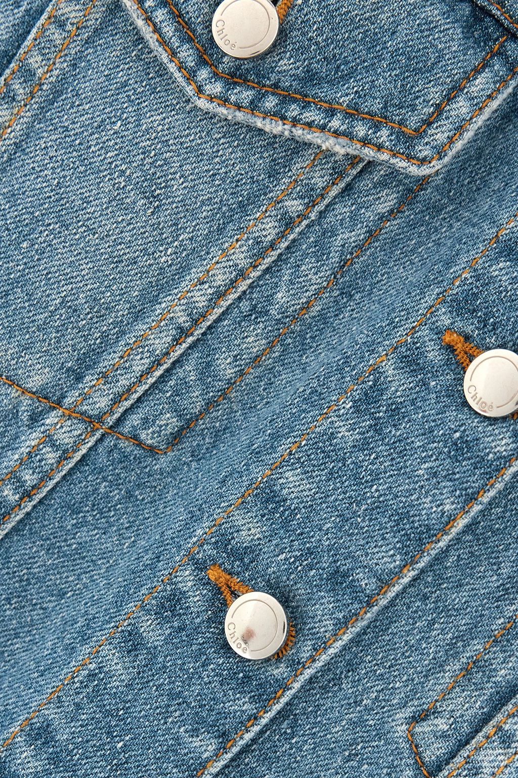 CHLOÉ Denim whiskered maxi shirt dress