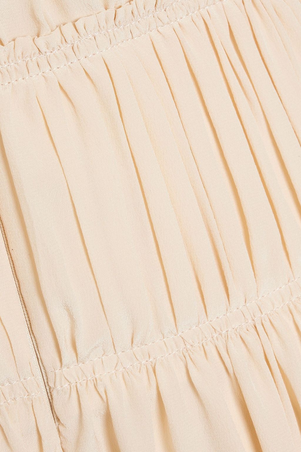 CHLOÉ Gathered silk crepe de chine midi dress