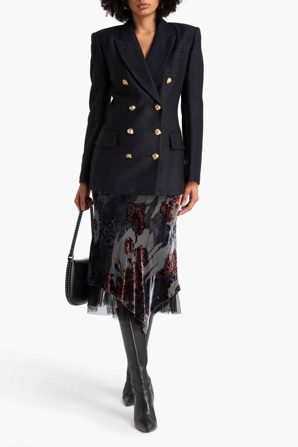 CHLOÉ Doppelreihiger Blazer aus einer Woll-Seidenmischung