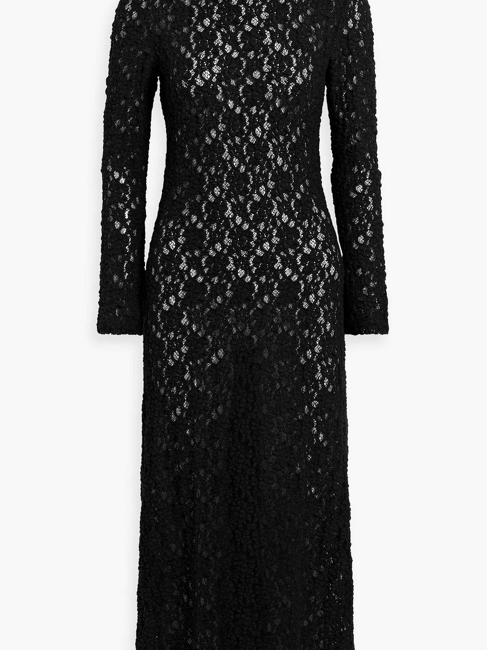 crocheted cotton-blend maxi dress