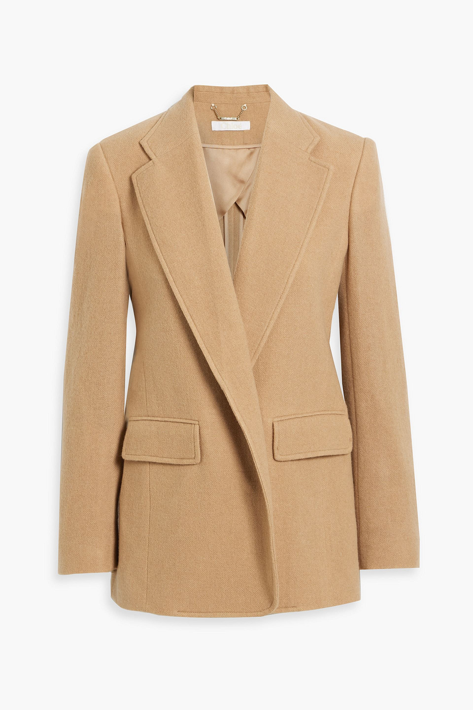 Chloé Cashmere And Wool-blend Blazer In Light Brown