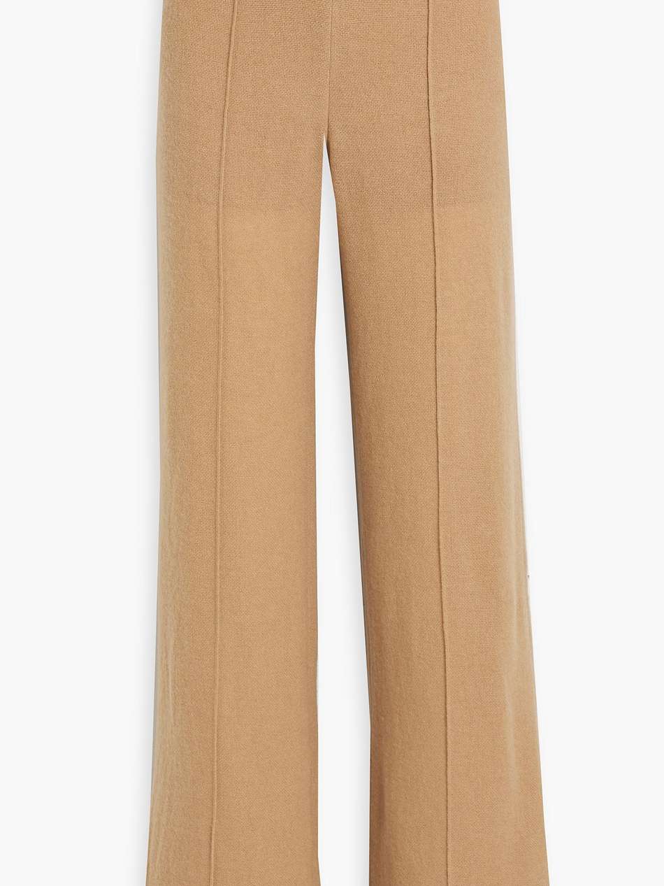 wool and cashmere-blend wide-leg pants