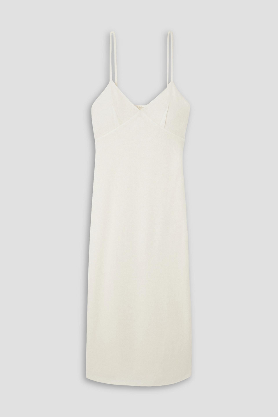 Chloé Wool And Cashmere-blend Midi Dress In Ivory
