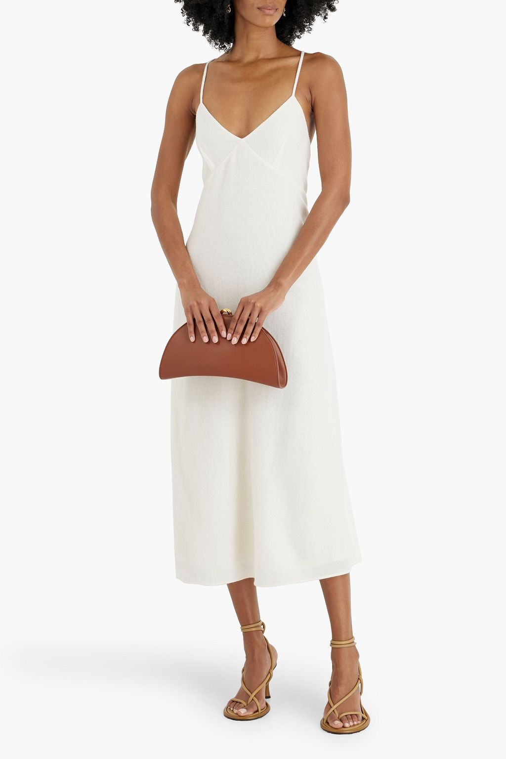 CHLOÉ Wool and cashmere-blend midi dress