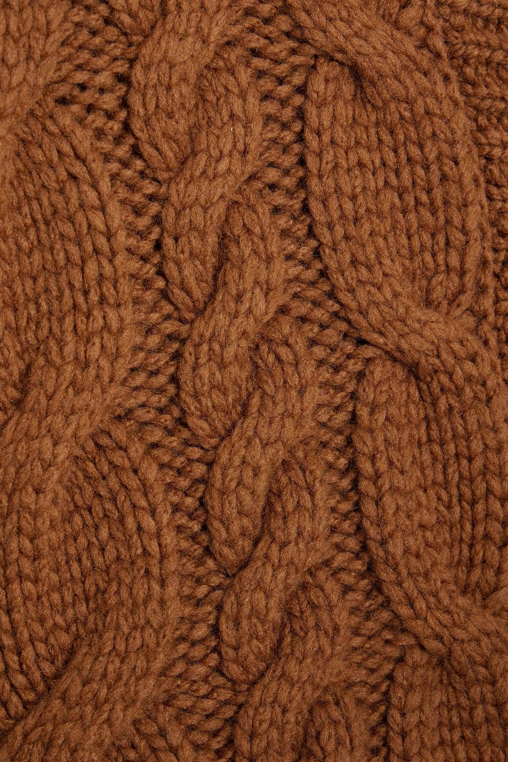 FRAME Cropped cable-knit merino wool cardigan