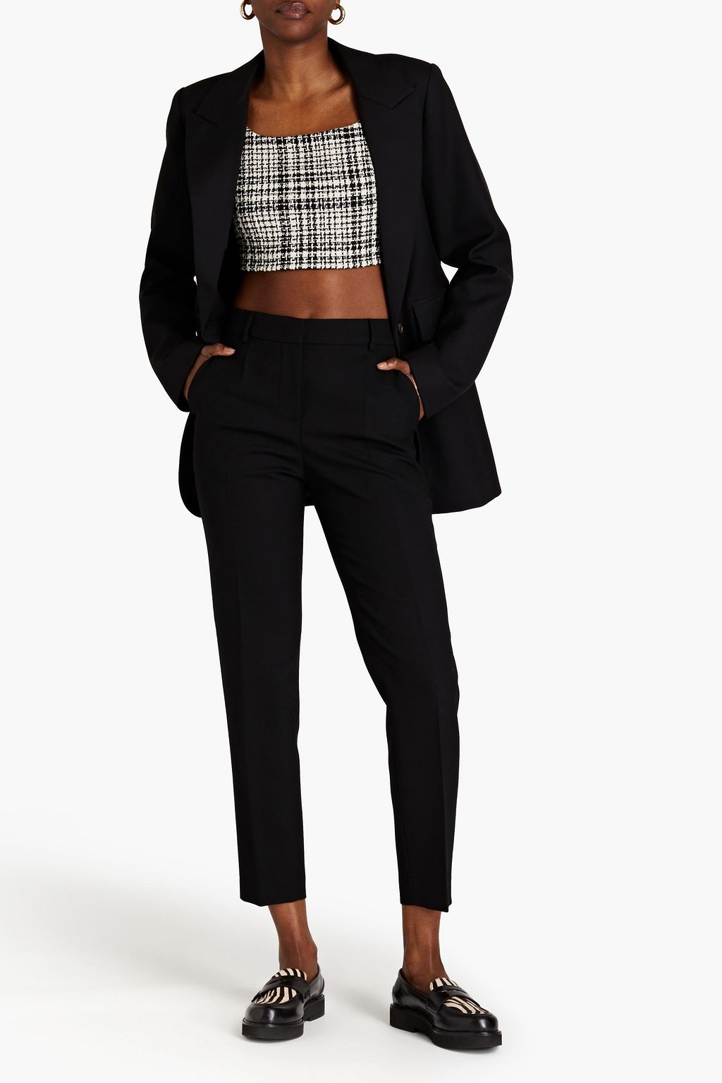 BOUTIQUE MOSCHINO Crepe tapered pants
