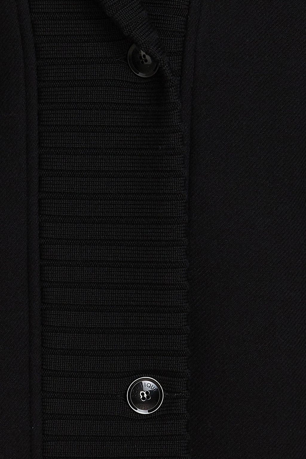 BOUTIQUE MOSCHINO Ribbed-knit brushed-felt wool-blend coat