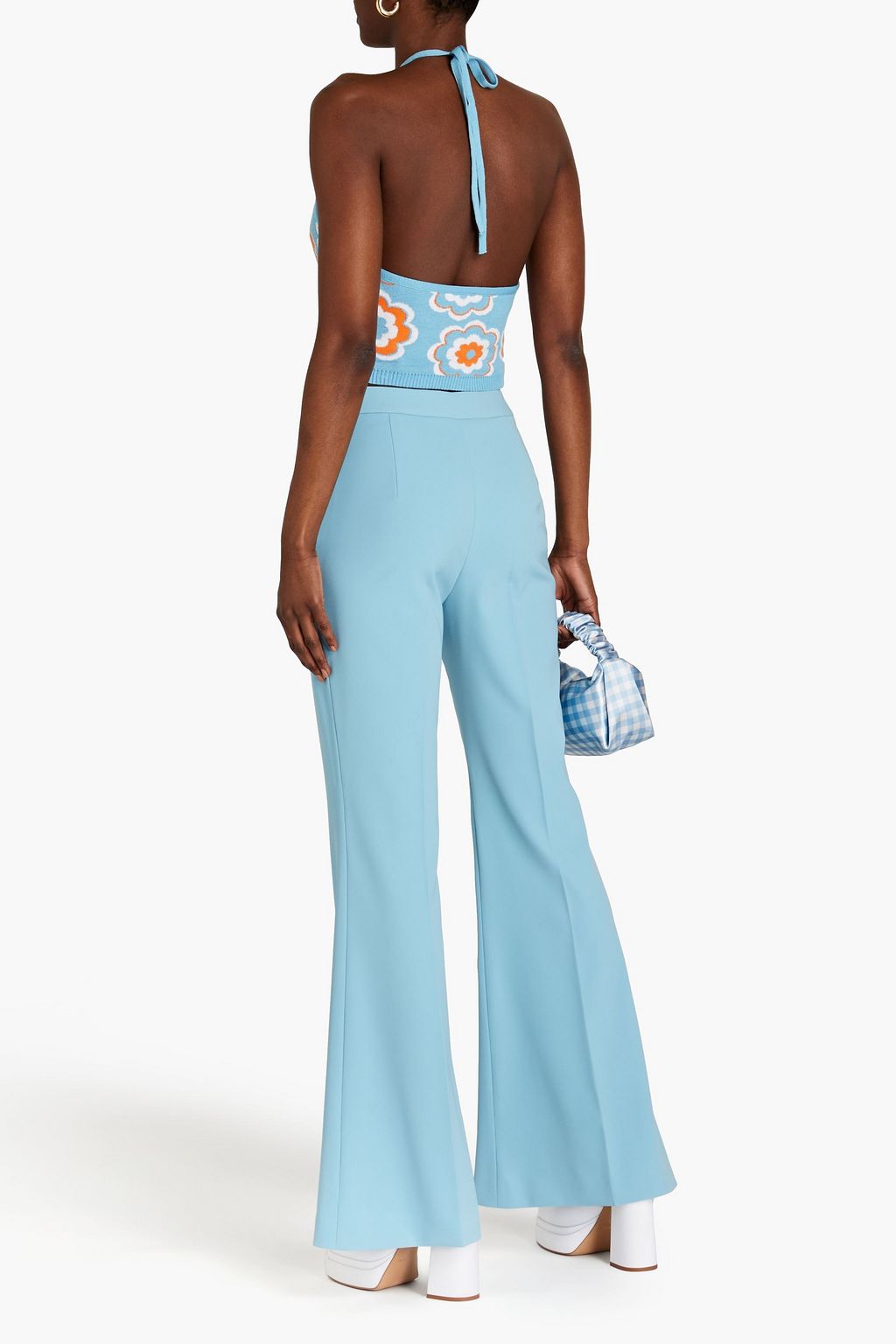 BOUTIQUE MOSCHINO クレープ フレアーパンツ
