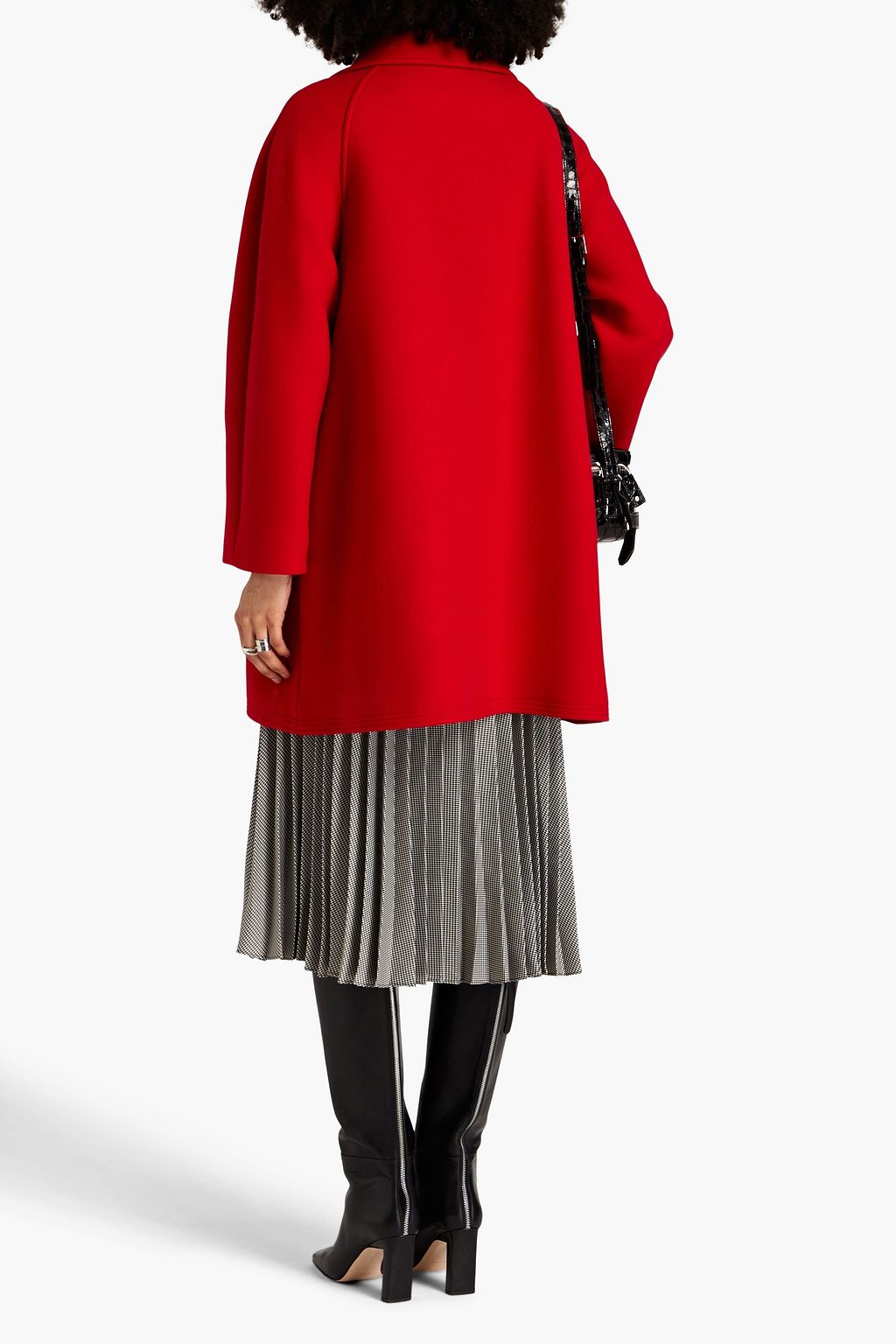 MOSCHINO woven wool coat