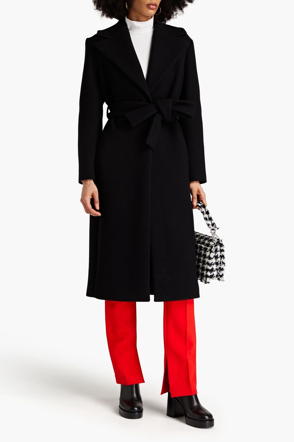 BOUTIQUE MOSCHINO Wool-blend felt coat