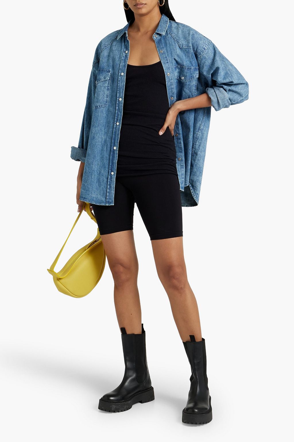 ENZA COSTA Cotton and cashmere jersey tank