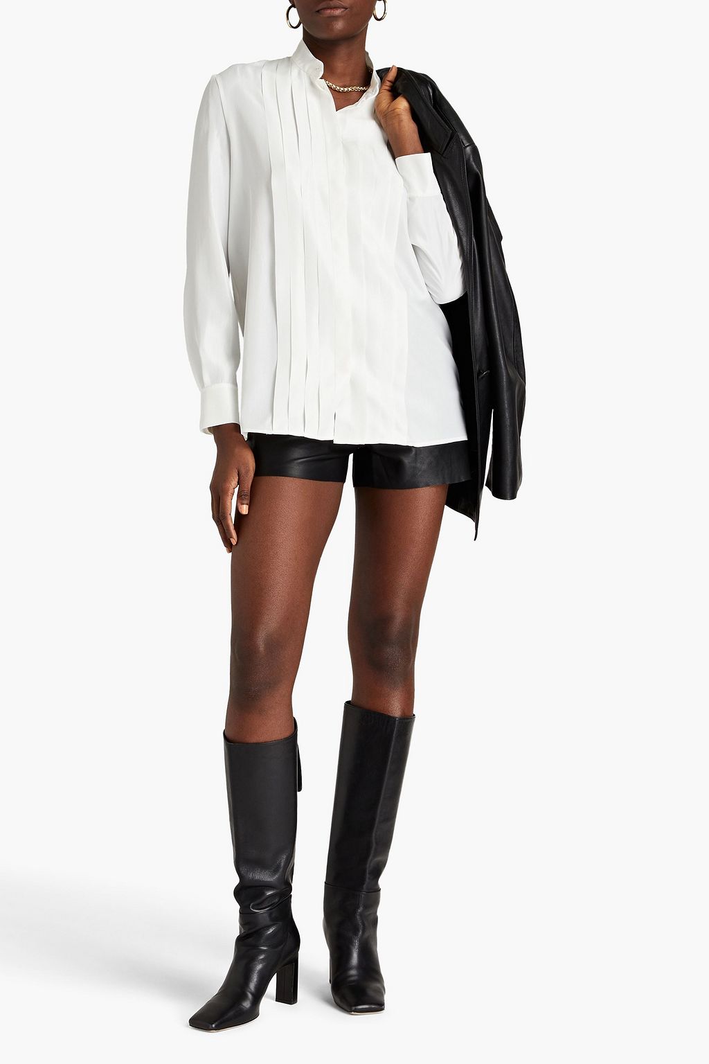 BOUTIQUE MOSCHINO Pleated satin shirt