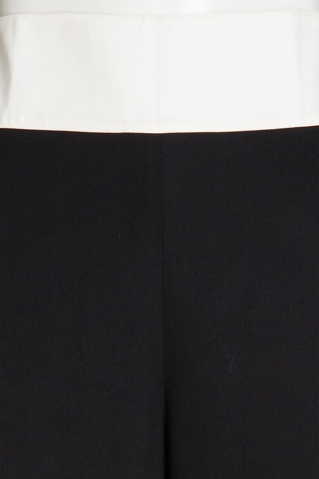 CAROLINA HERRERA Two-tone cotton-blend gabardine wide-leg pants