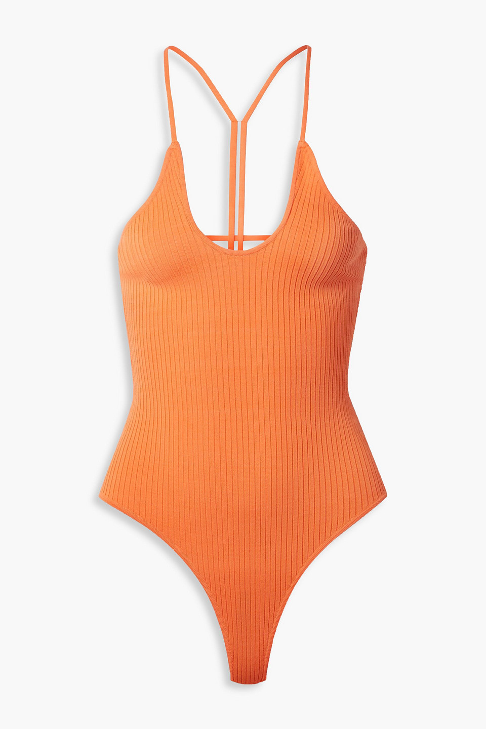 Dodo Bar Or - Faye ribbed-knit bodysuit - Orange - IT 42