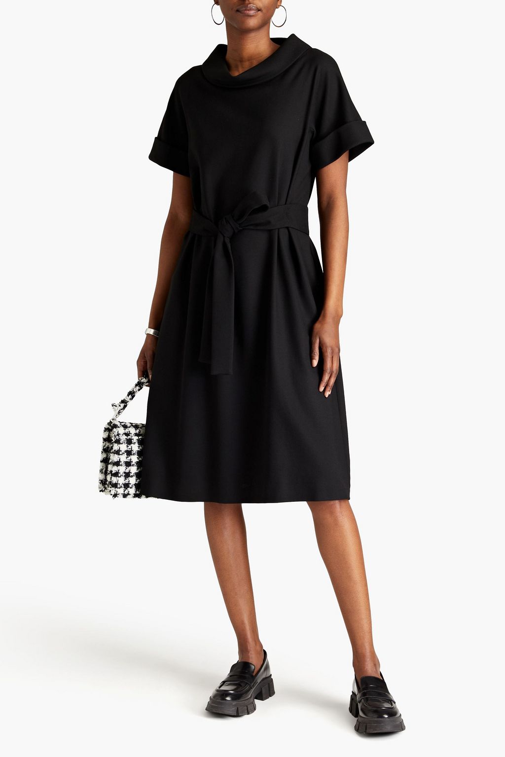 BOUTIQUE MOSCHINO فستان من الكريب مزود بحزام