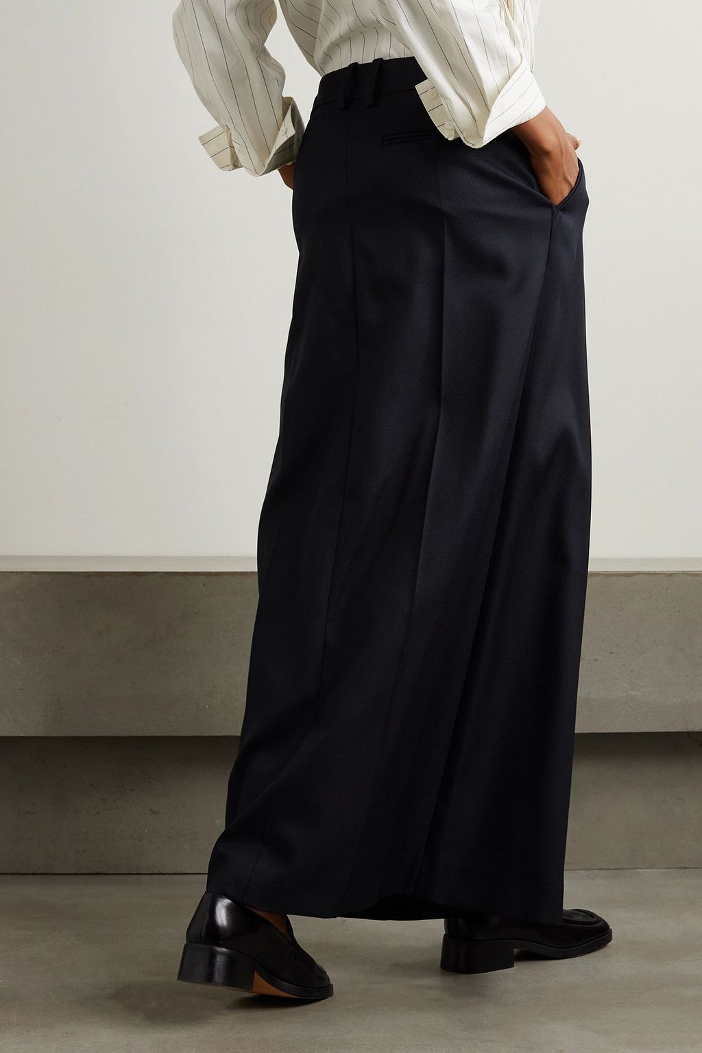 STELLA MCCARTNEY Pleated twill maxi skirt