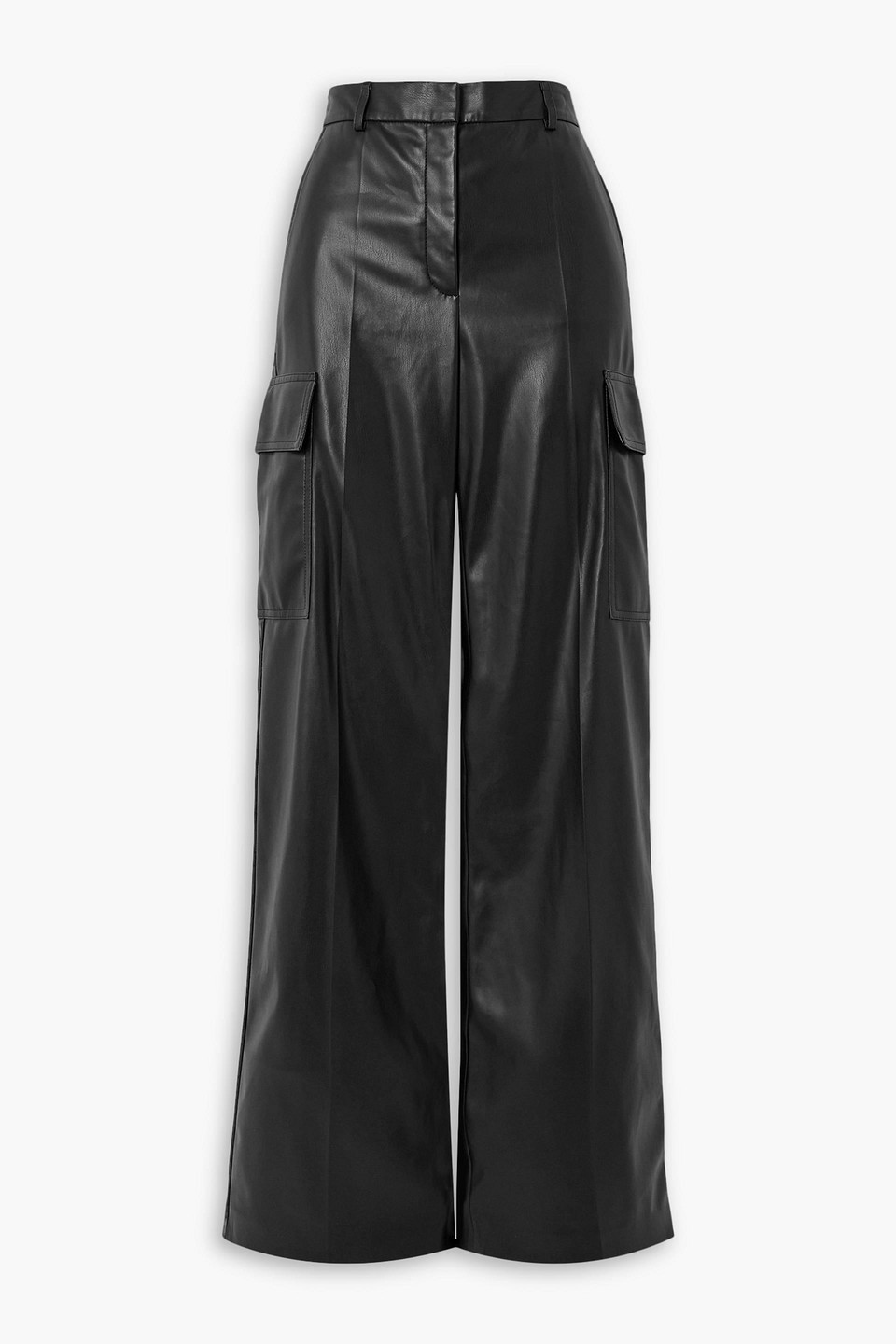 Stella Mccartney Cargo-pocket Straight-leg Trousers In Black