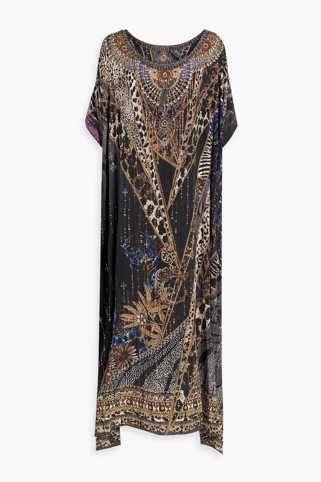 CAMILLA Embellished printed silk crepe de chine kaftan THE OUTNET