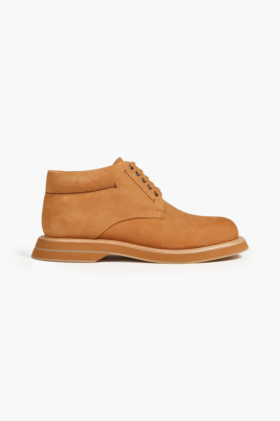 Jacquemus Brown 'les Chaussures Bricolo' Lace-up Work Boots In Light Brown