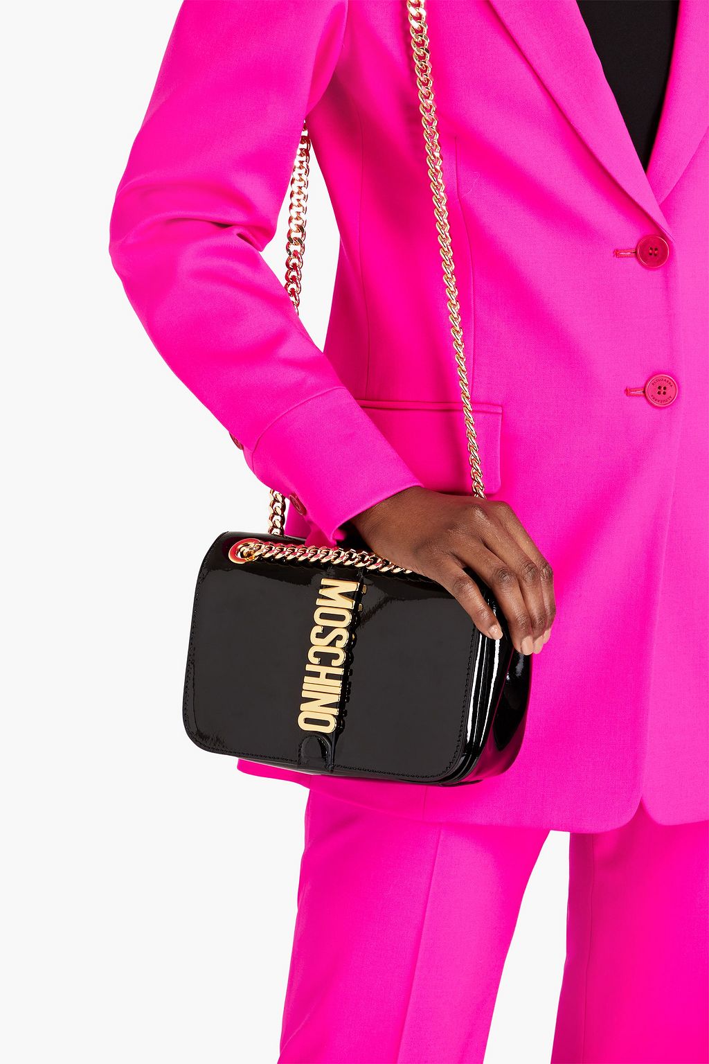 MOSCHINO Patentleather shoulder bag THE