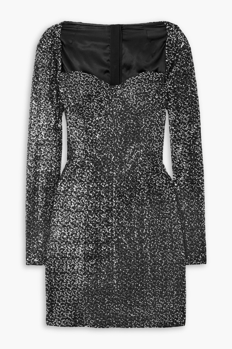 Dolce & Gabbana Sequined Tulle Mini Dress In Black