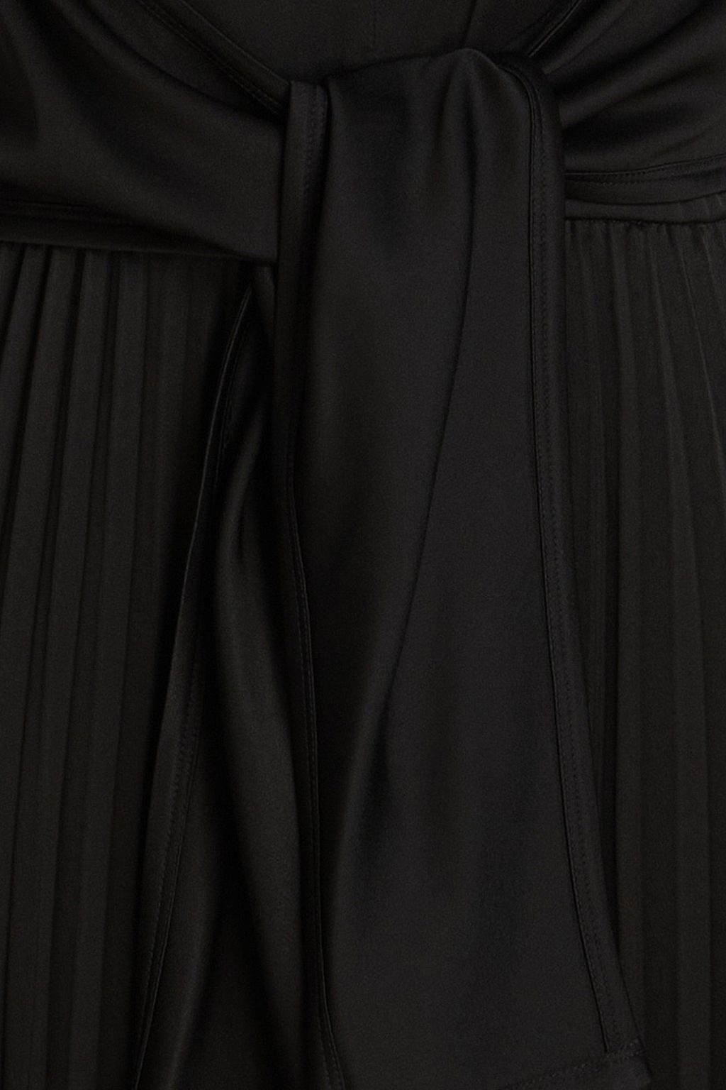 3.1 PHILLIP LIM فستان متوسط الطول من كريب الساتان بتجعيدات رفيعة