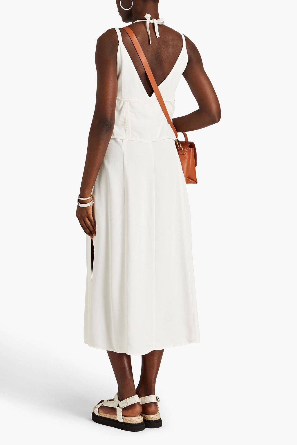 3.1 PHILLIP LIM Layered stretch-crepe midi dress
