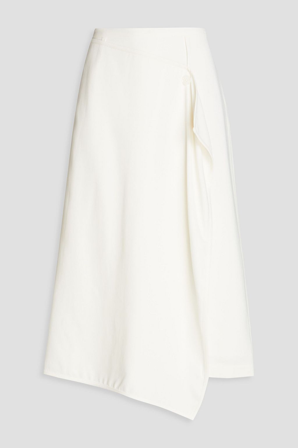 White crepe midi skirt sale