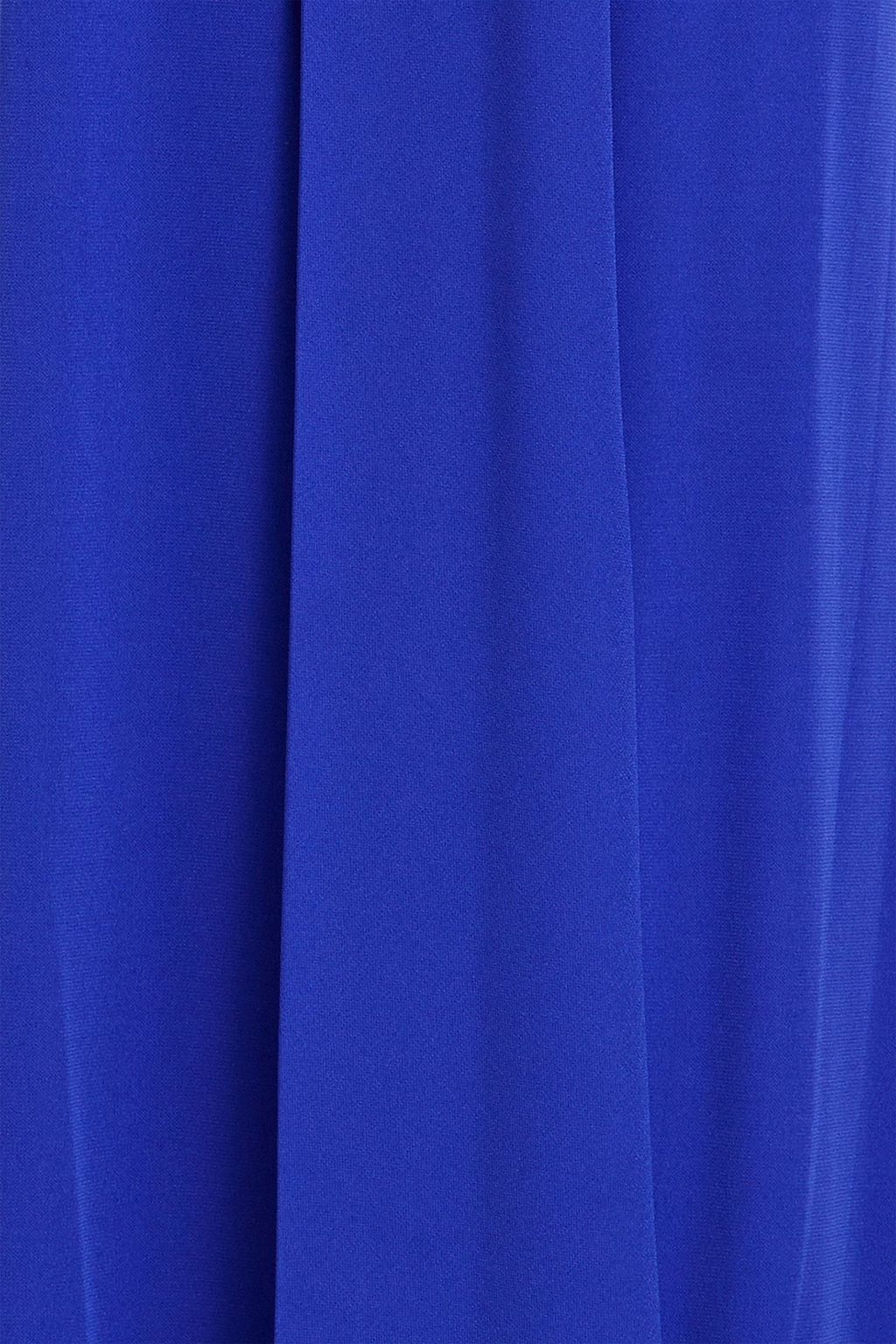 HALSTON Kali draped jersey halterneck midi dress