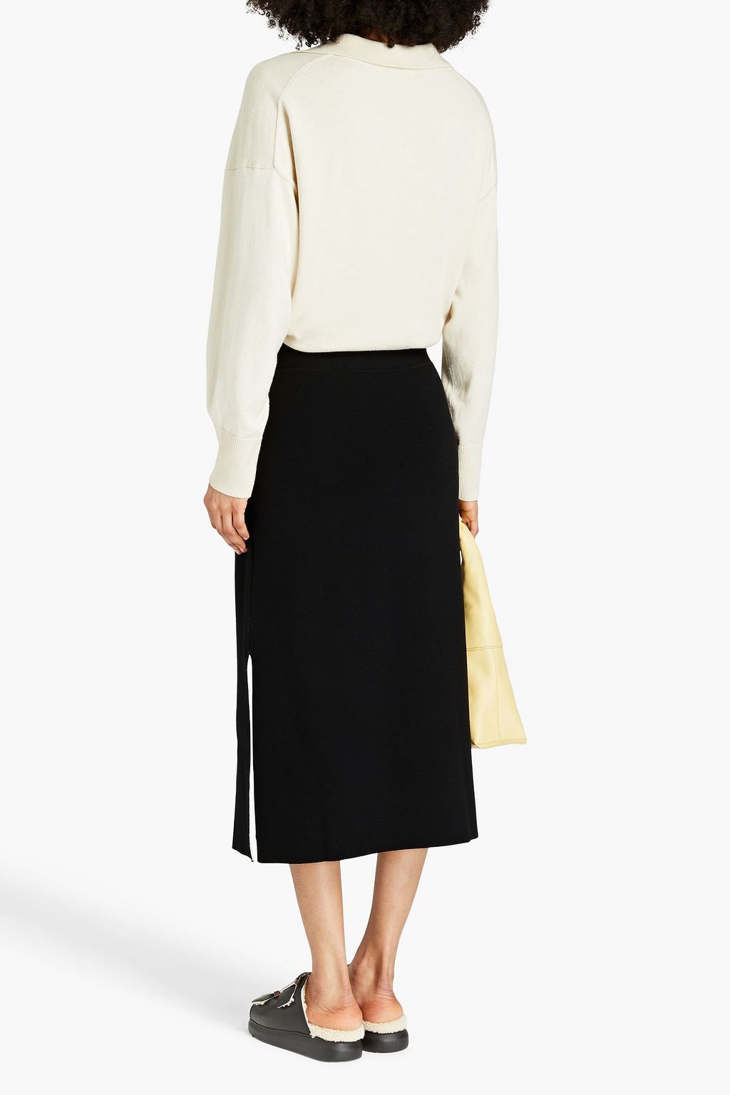 3.1 PHILLIP LIM Wool-blend crepe midi skirt