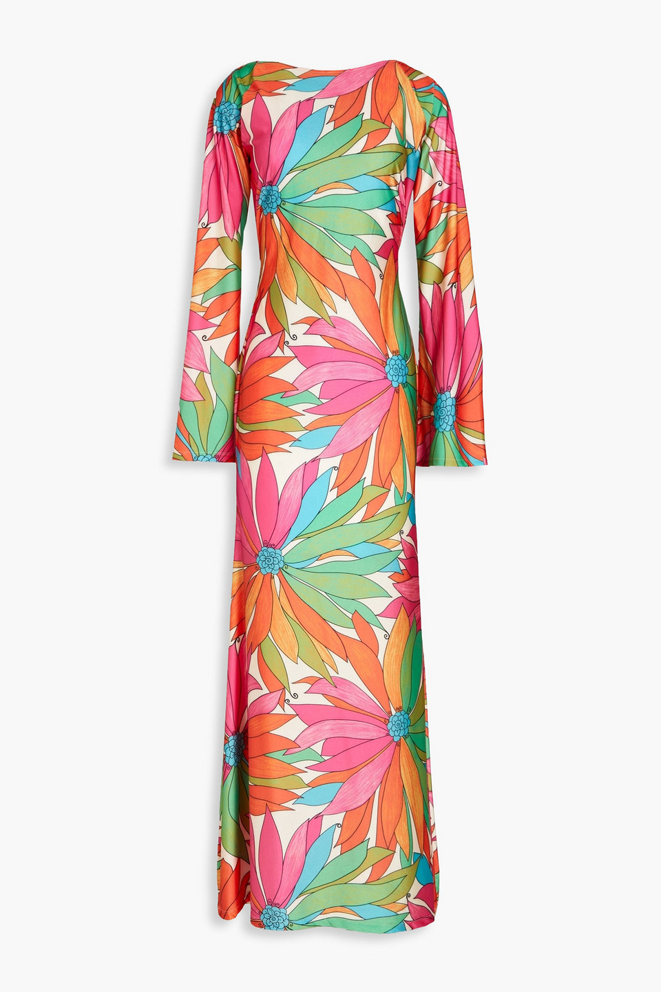 Ronny Kobo Lanora Floral-print Jersey Maxi Dress In Multicolor | ModeSens