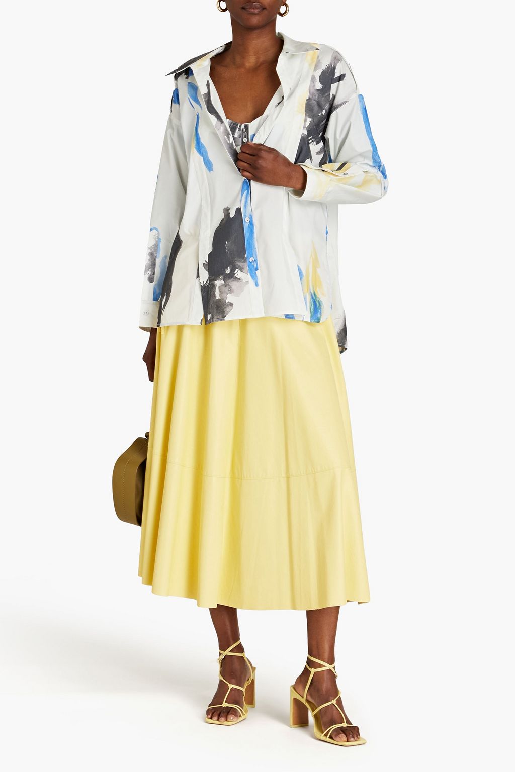 3.1 PHILLIP LIM Printed cotton-blend poplin shirt