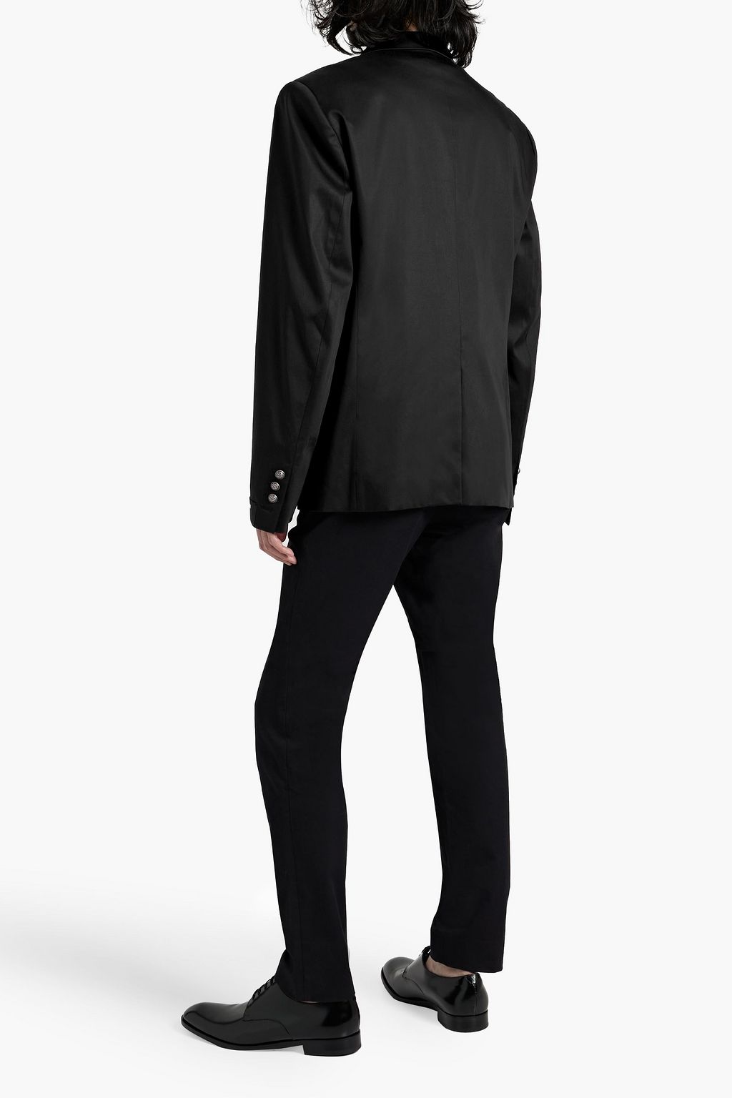 BALMAIN Button-embellished cotton-blend twill blazer
