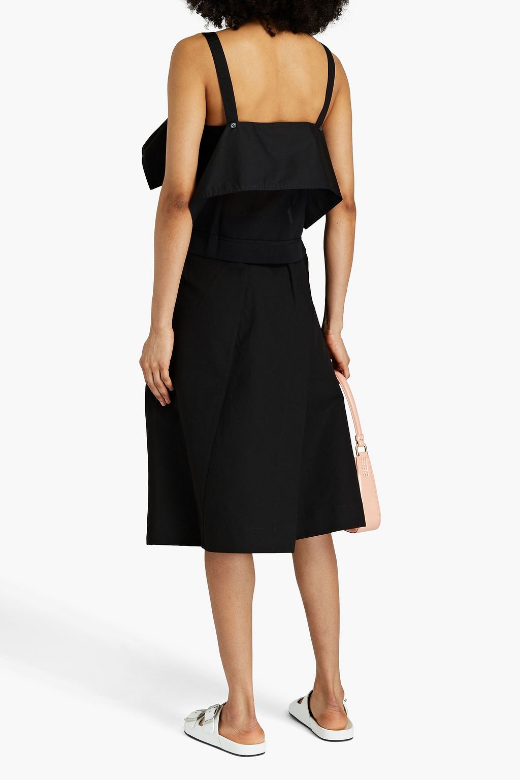 3.1 PHILLIP LIM Layered draped voile poplin top